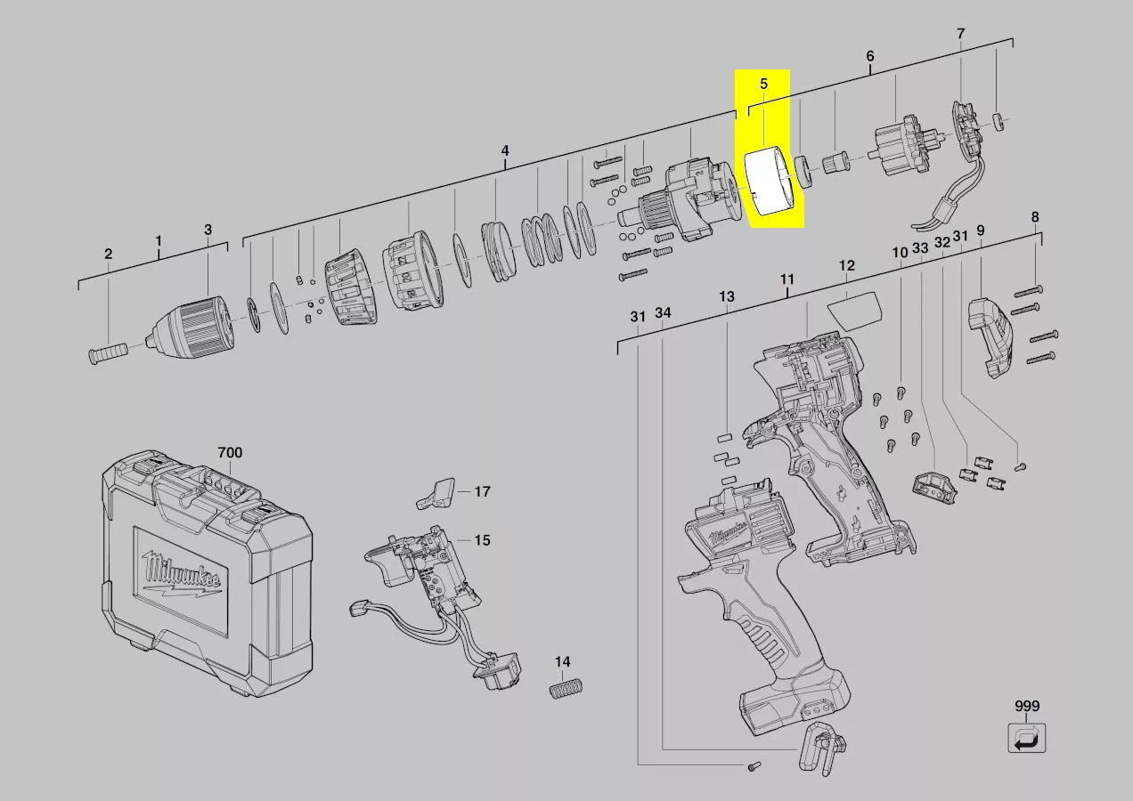 stator réf. 4931431940 Milwaukee